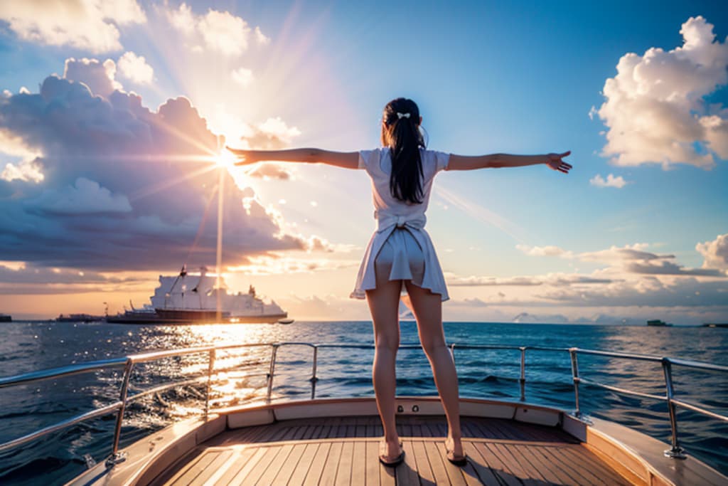 お嬢様のマリンスポーツ？