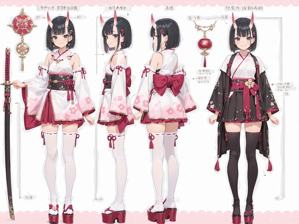 八重桜 設定画風イラスト