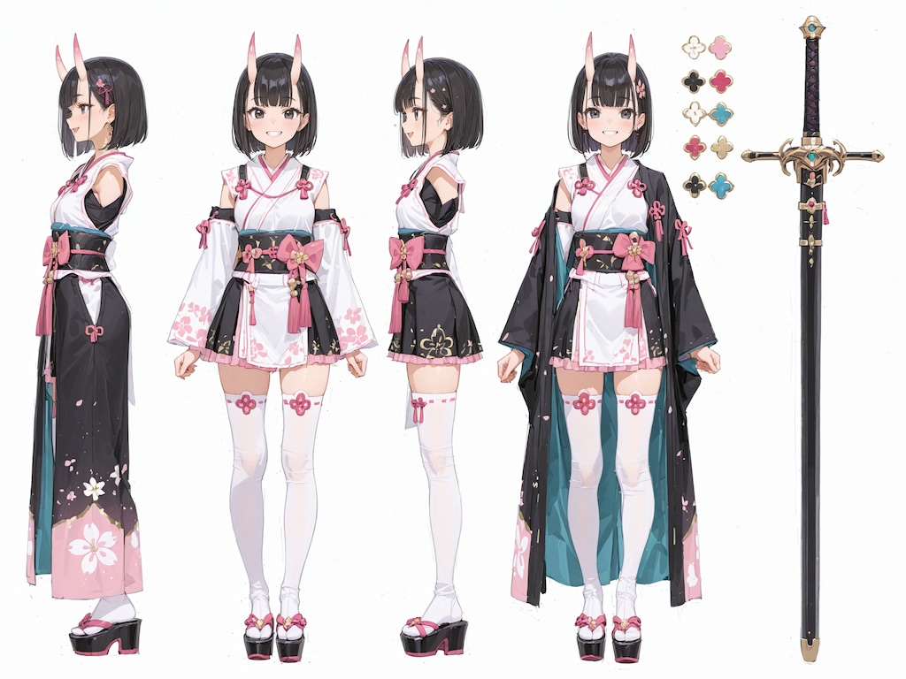 八重桜 設定画風イラスト