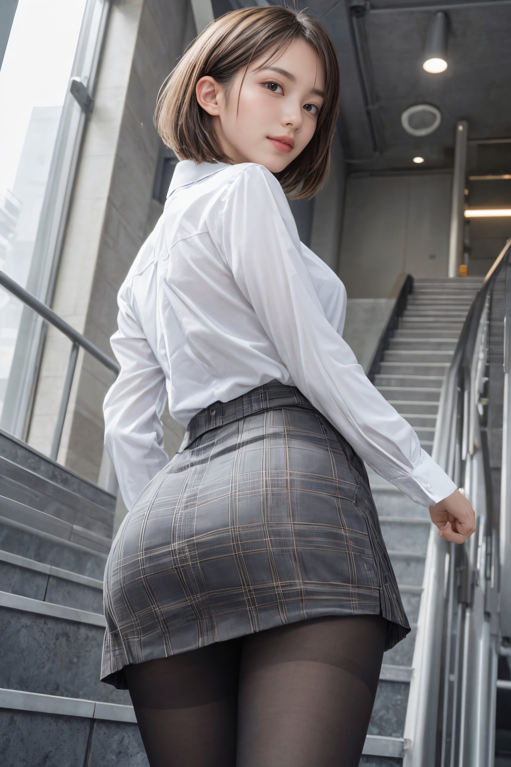 ふともも好きに捧ぐ②（パンストあり編・ショートカット）
