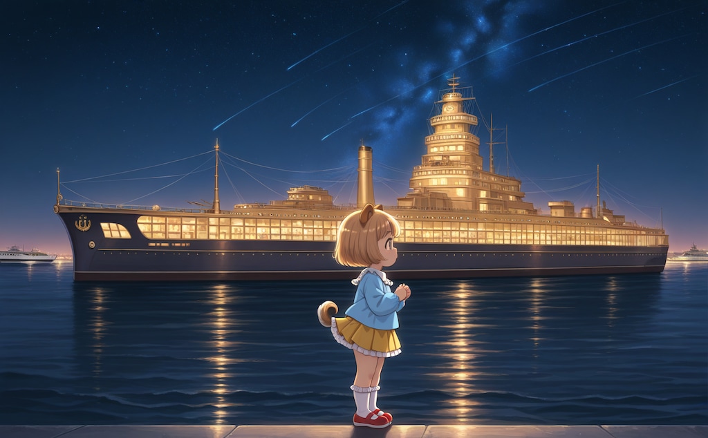 The Girl with Red Shoes in Yokohama