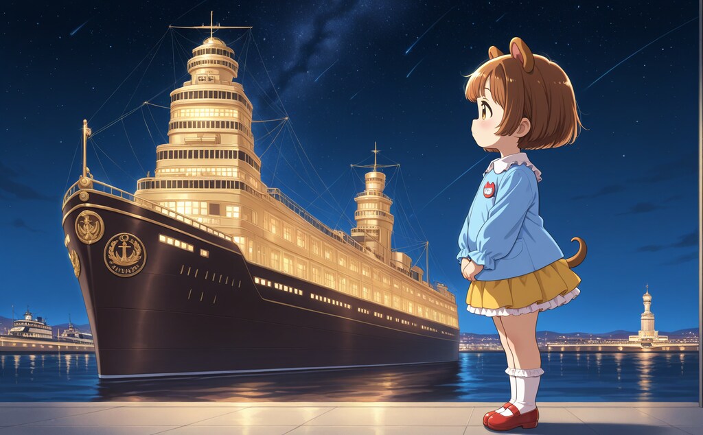 The Girl with Red Shoes in Yokohama