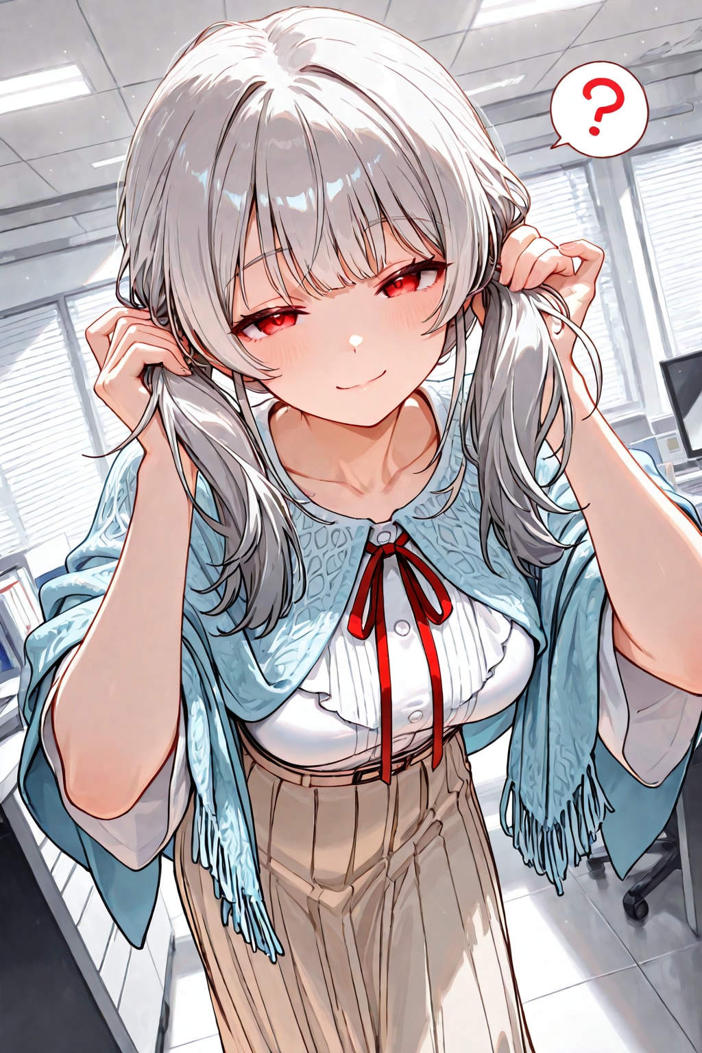 手ツインテを要望された同期(企画参加) | の人気AIイラスト・グラビア
