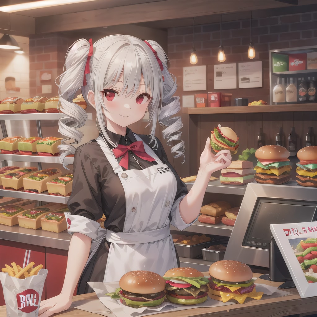 銀髪ロングでクルーの少女