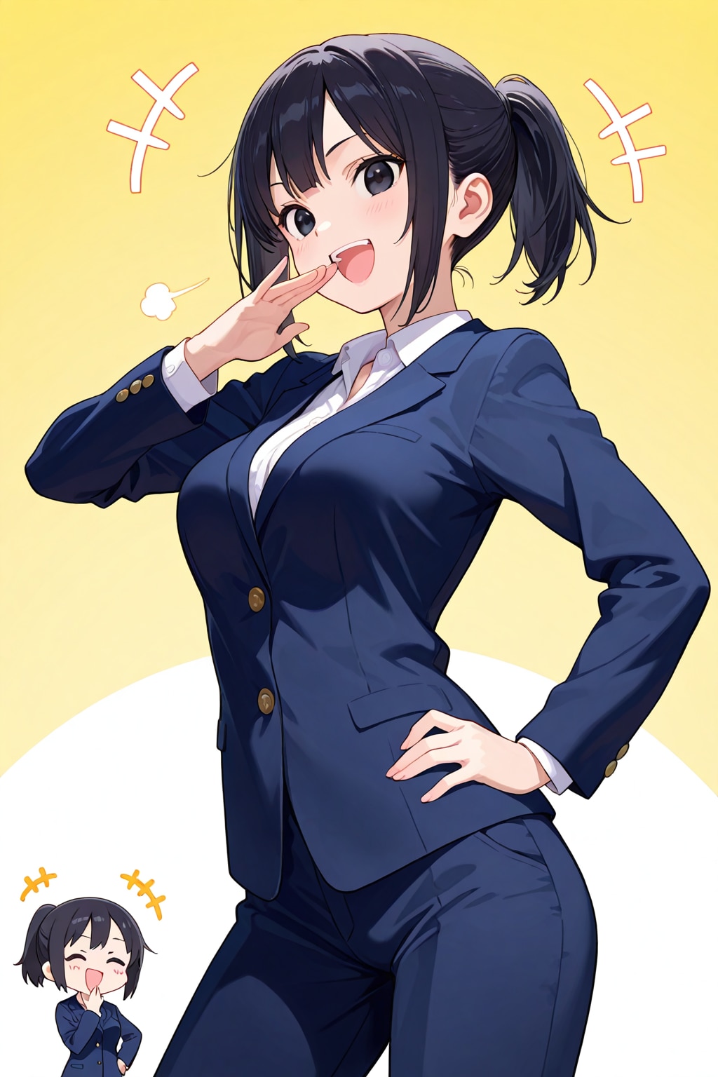 ポニテスーツ安木お嬢様