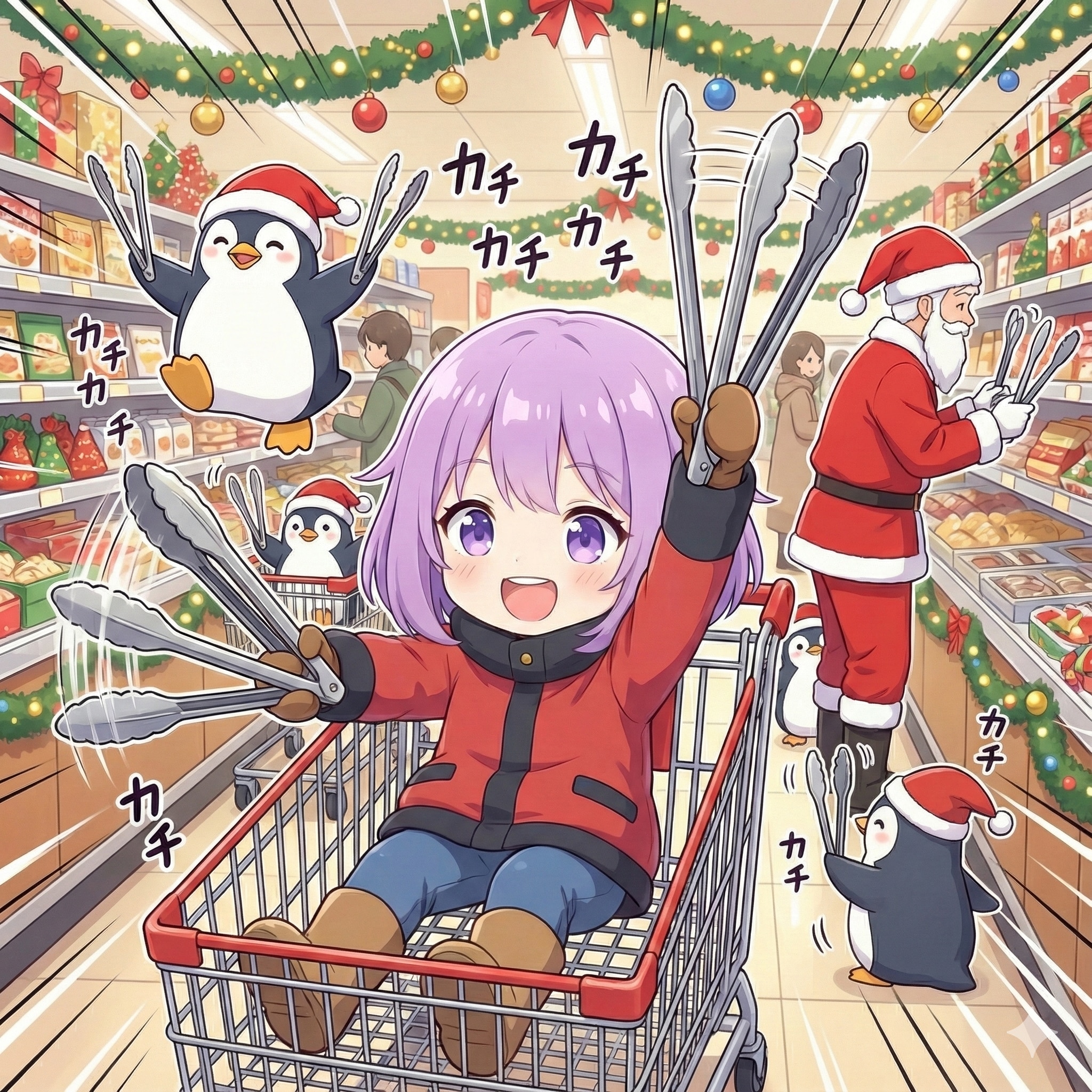 トングカチカチ紫髪ちゃん | の人気AIイラスト・グラビア