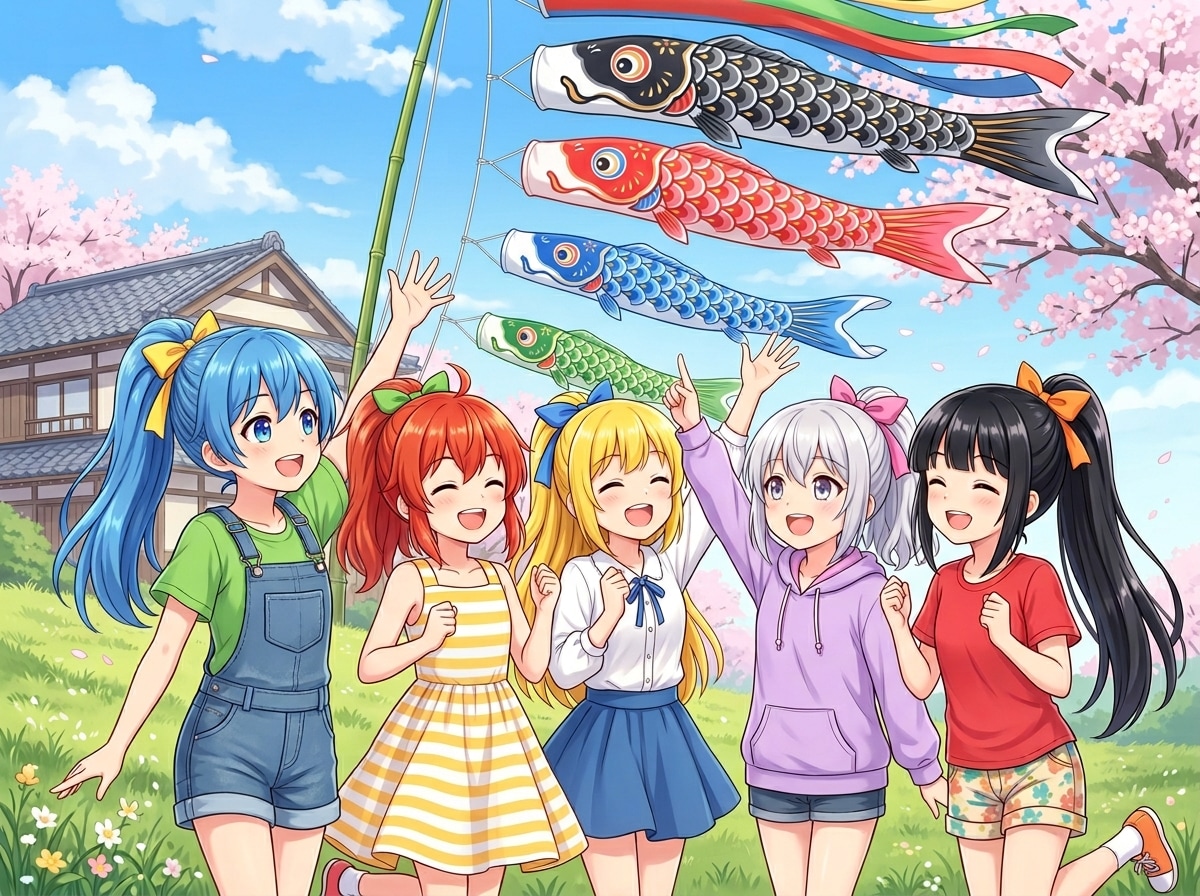 子どもぽにと 鯉のぼり | の人気AIイラスト・グラビア