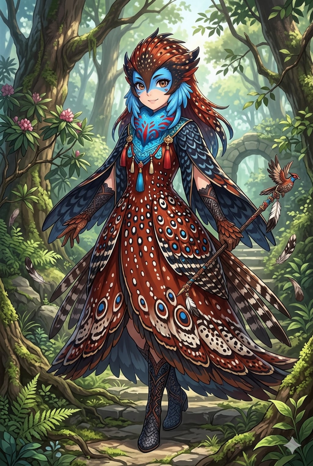 ベニジュケイ擬人化