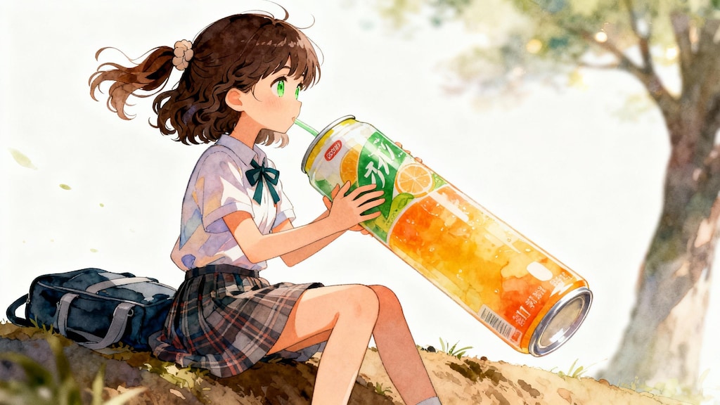 ちょっと休憩の少女