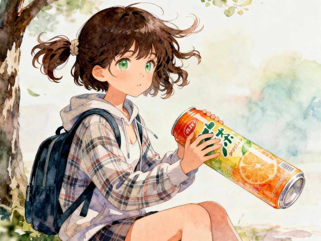 ちょっと休憩の少女