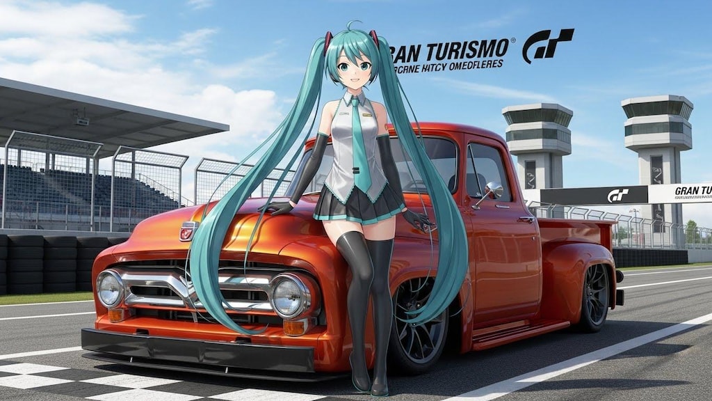 初音ミクとフォードトラック