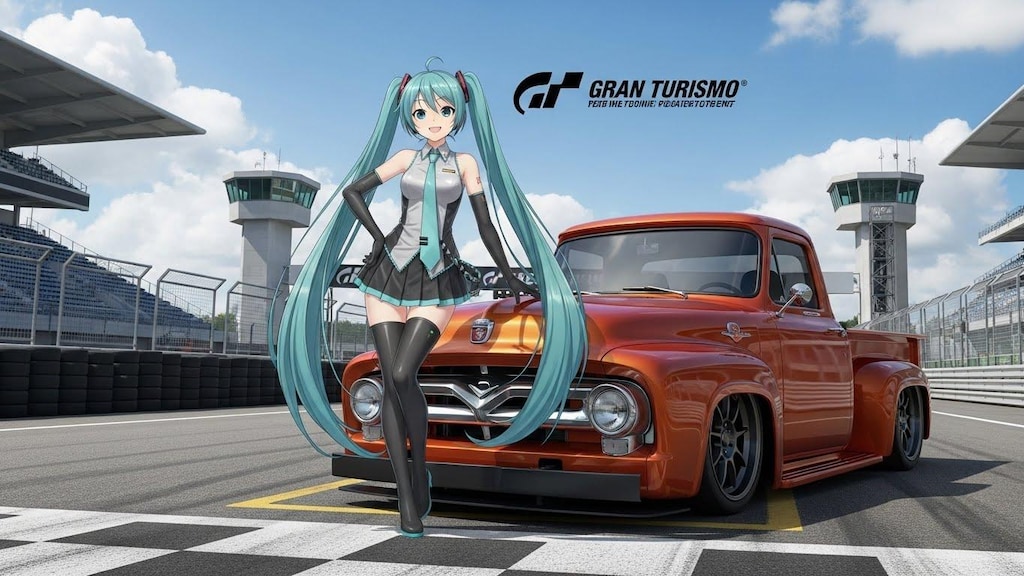 初音ミクとフォードトラック