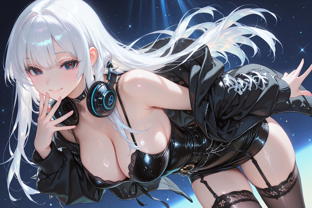 ネオンが光る夜の大都会