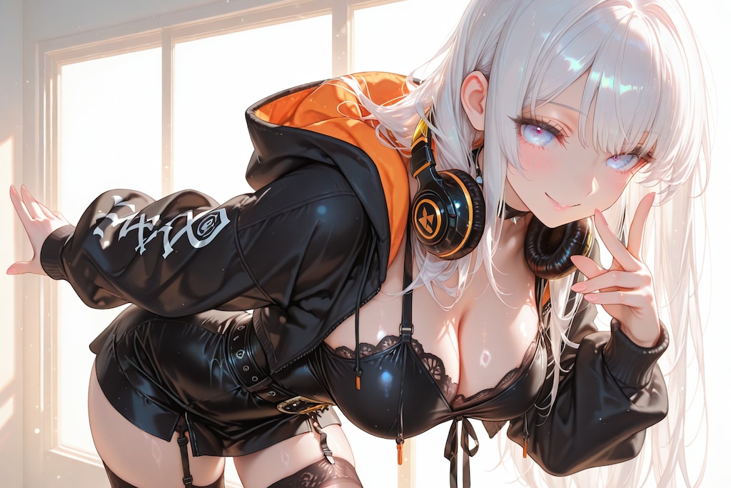 ネオンが光る夜の大都会