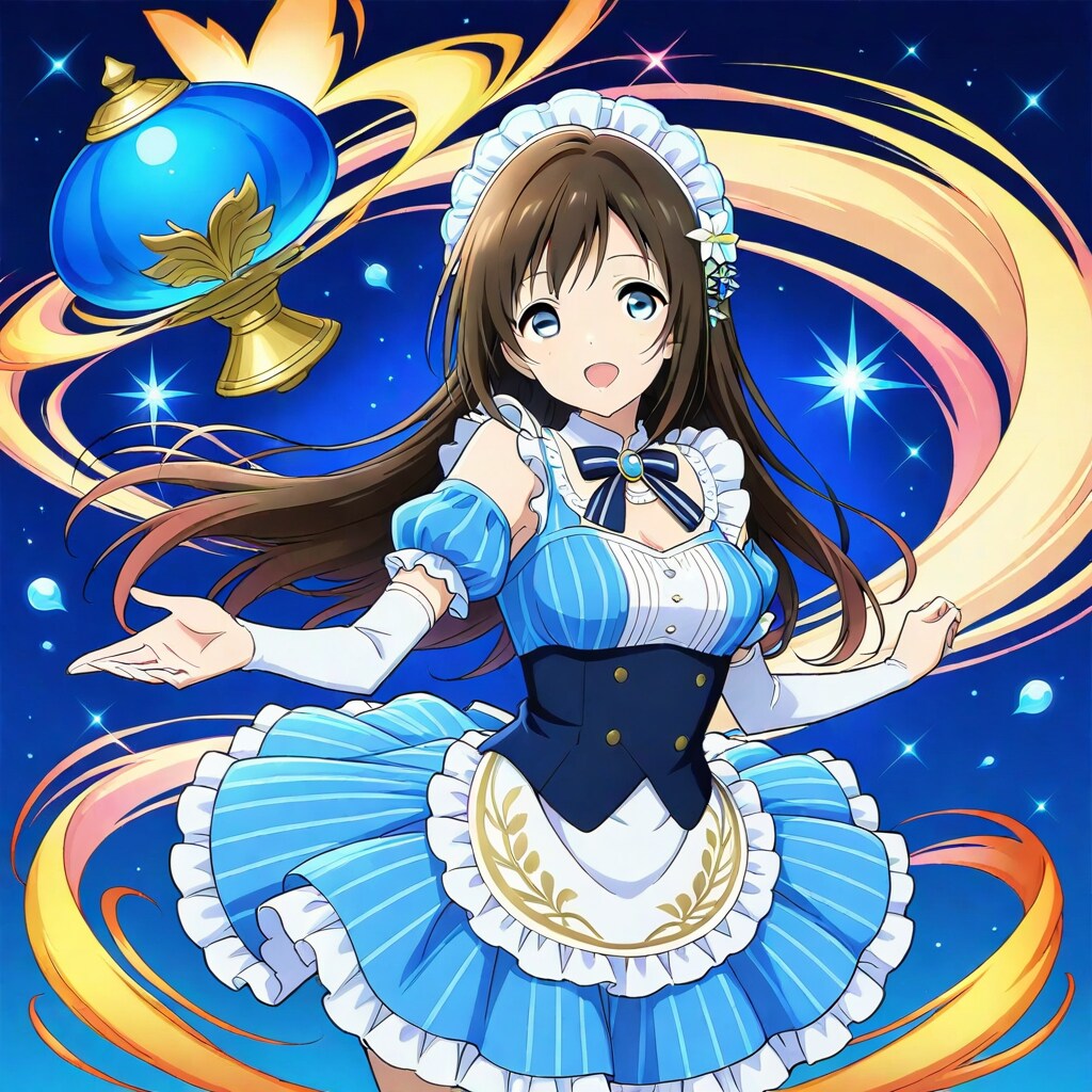 青色メイドちゃん