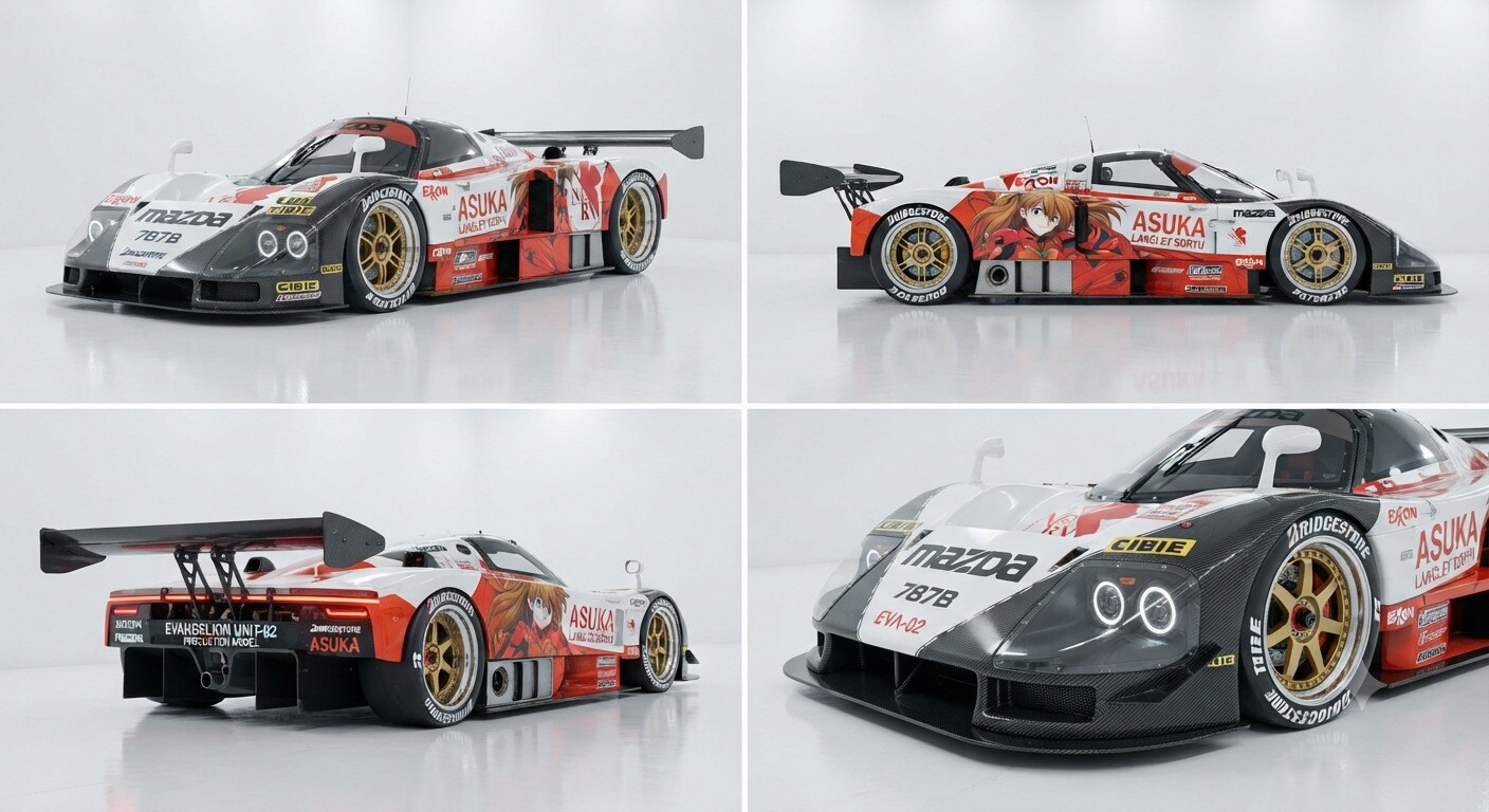 新世紀エヴァンゲリオン痛車787Bレーシングカー | の人気AIイラスト・グラビア