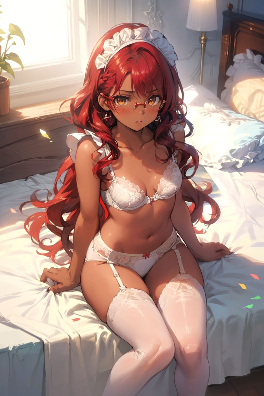 下着メイドの眼鏡っ娘