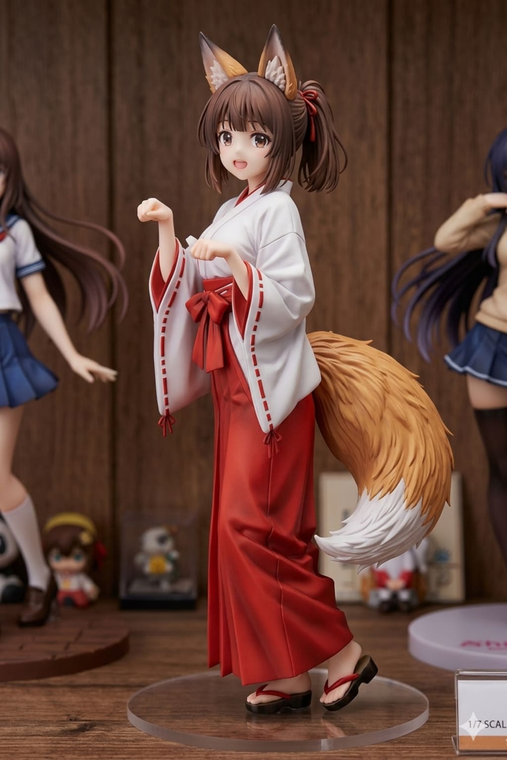 ケモ耳巫女フィギュア