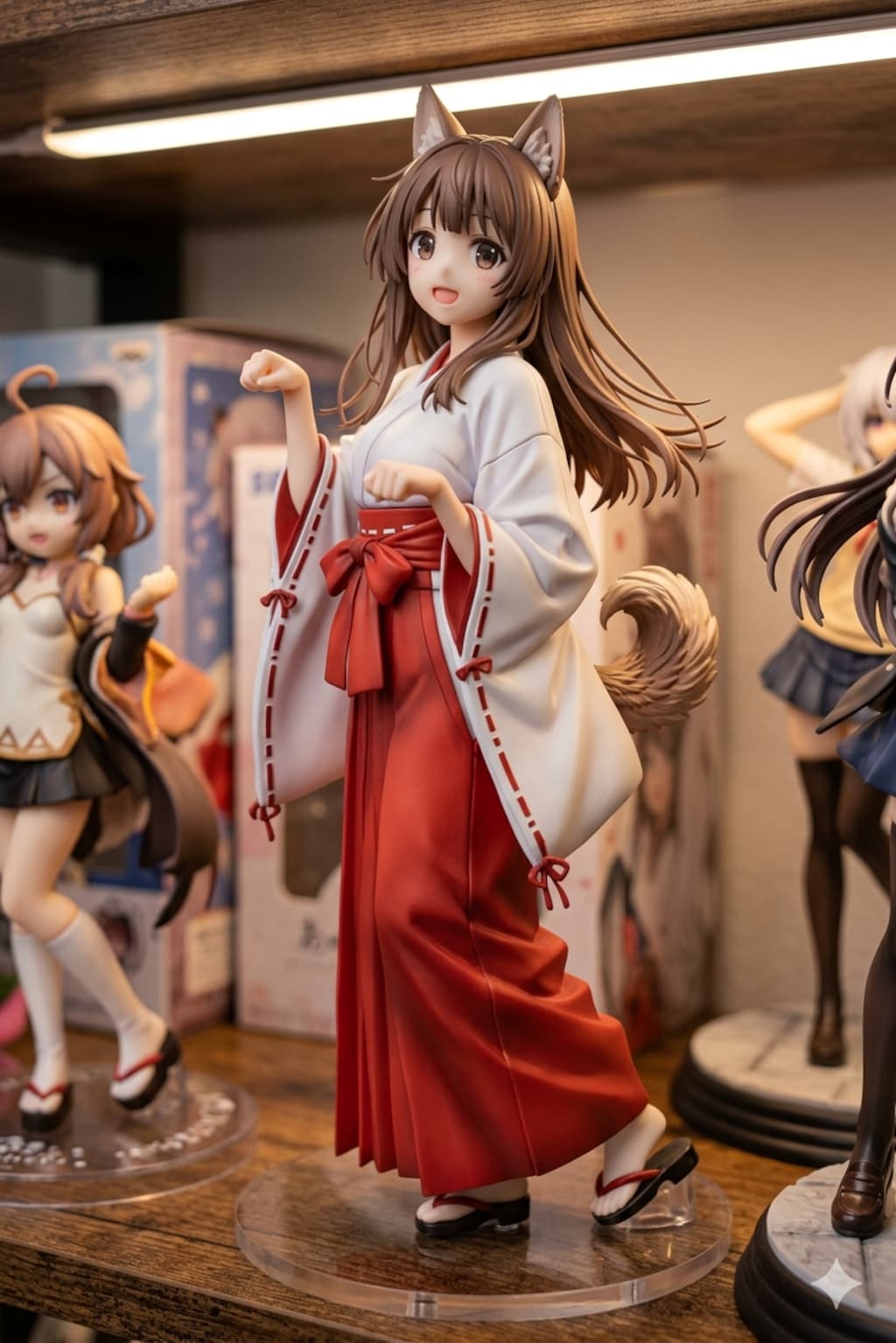 ケモ耳巫女フィギュア