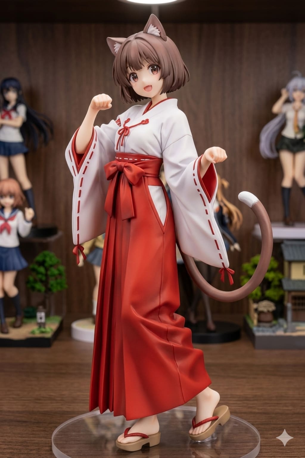 ケモ耳巫女フィギュア