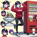 自販機と紫髪ちゃん 2枚目