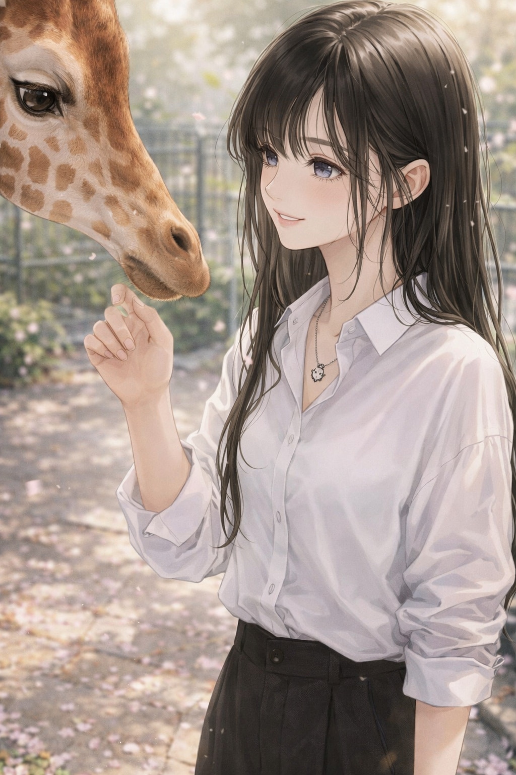 波夷羅ねずは、キリンの眼差しに、静かな強さを学ぶ。