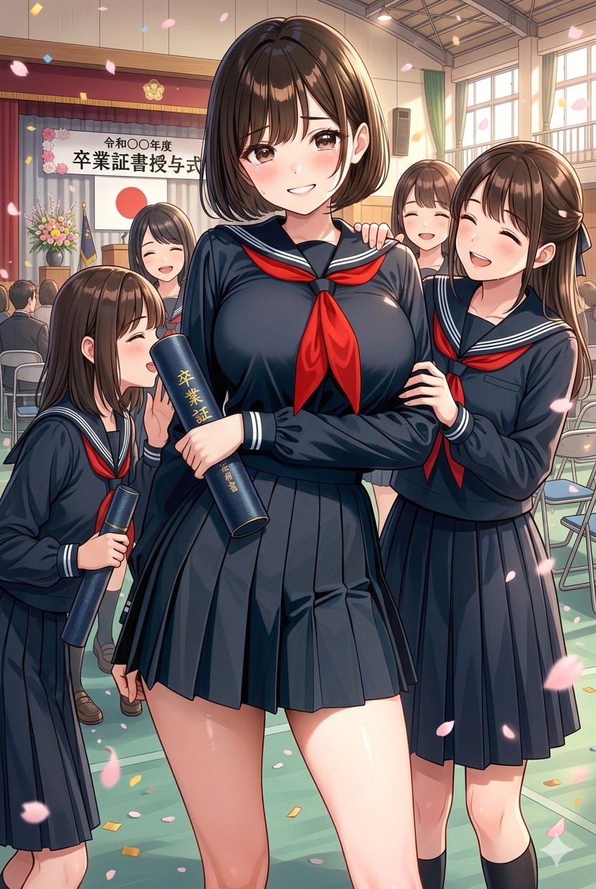 アキちゃんの卒業式 | の人気AIイラスト・グラビア