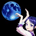 月と紫髪ちゃん 3枚目