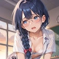 眼鏡女子のチラ見せ 3枚目