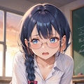 眼鏡女子のチラ見せ 2枚目