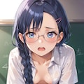 眼鏡女子のチラ見せ 4枚目