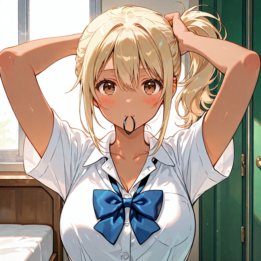 陽葵ちゃんの朝の準備 | の人気AIイラスト・グラビア