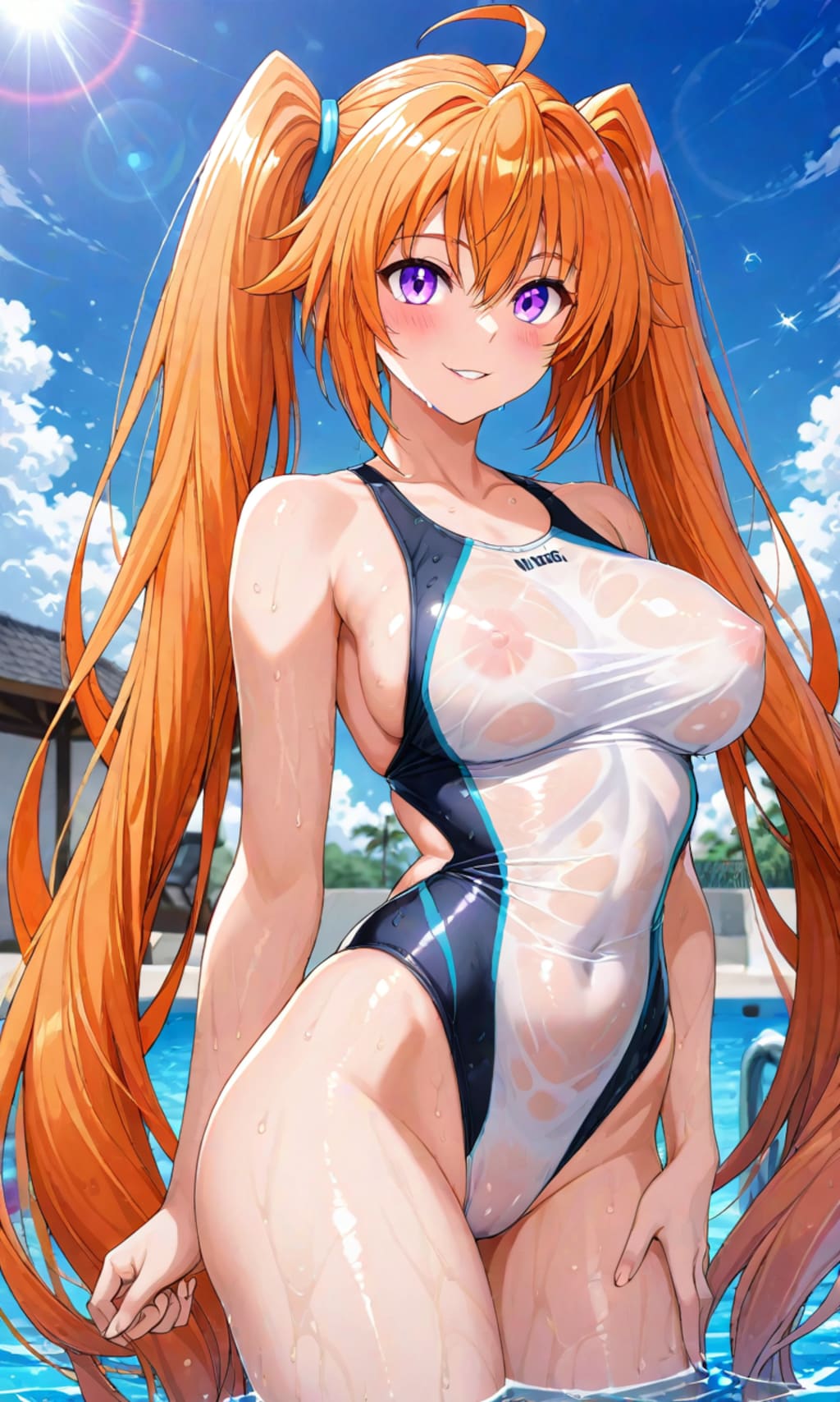 紫藤イリナ（ハイスクールD×D)17～濡れ透け競泳水着