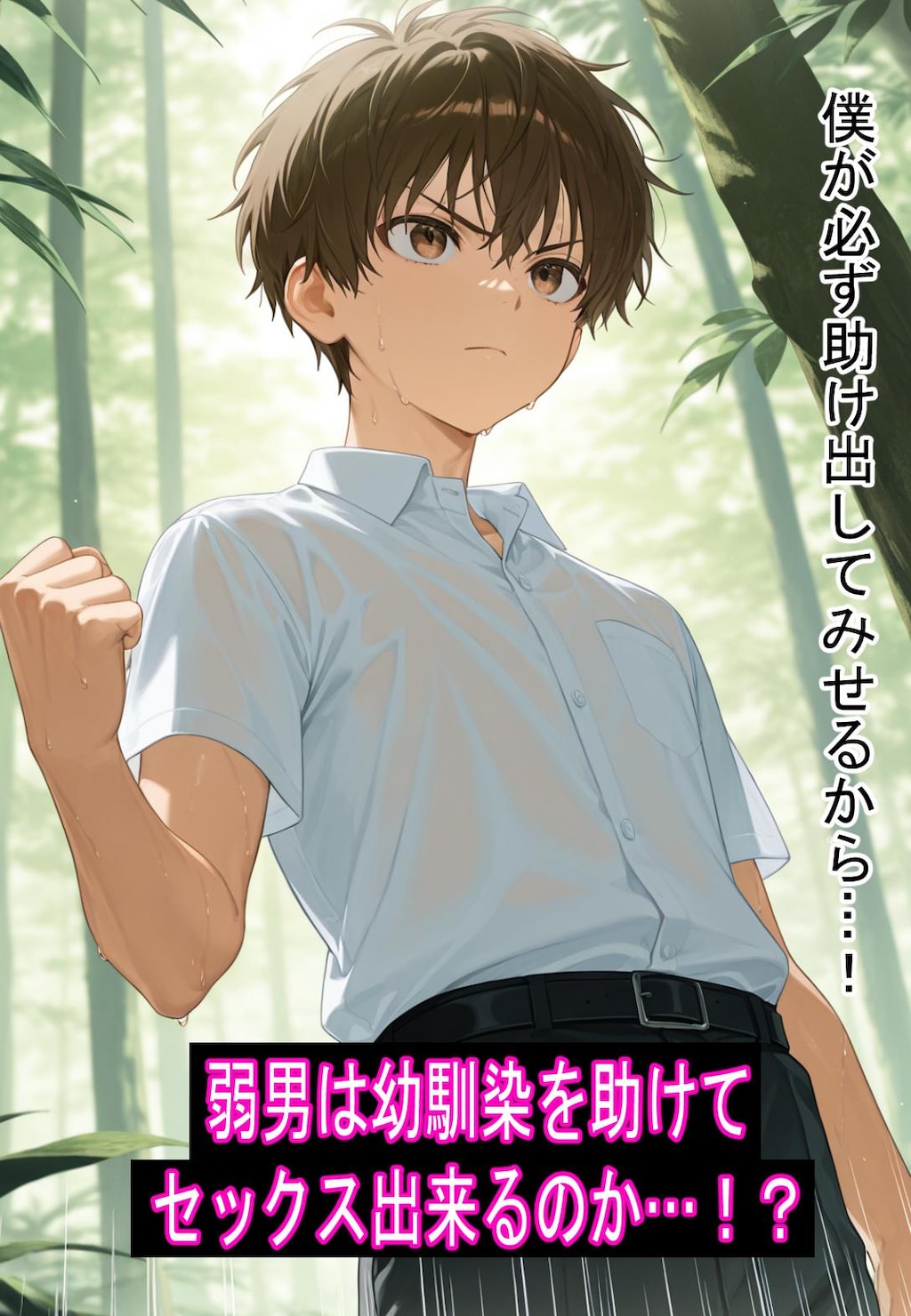 世界が終わって幼馴染と山奥に逃げたけど僕だけセックス出来ない
