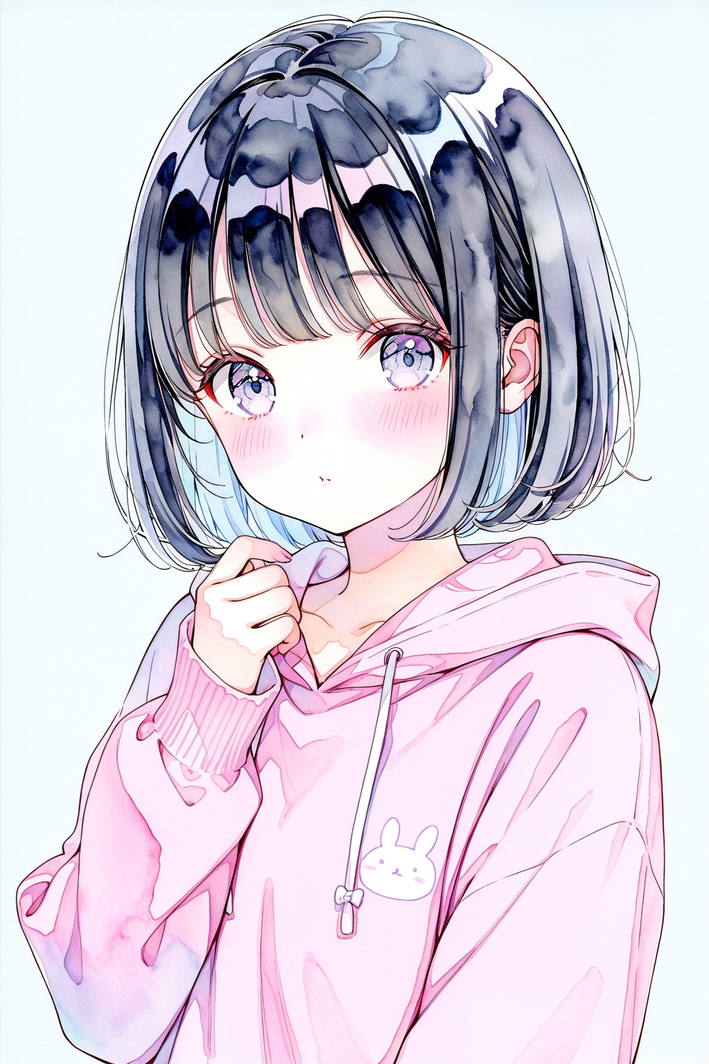 少女(水彩タッチ)(MOKA)(2) | の人気AIイラスト・グラビア