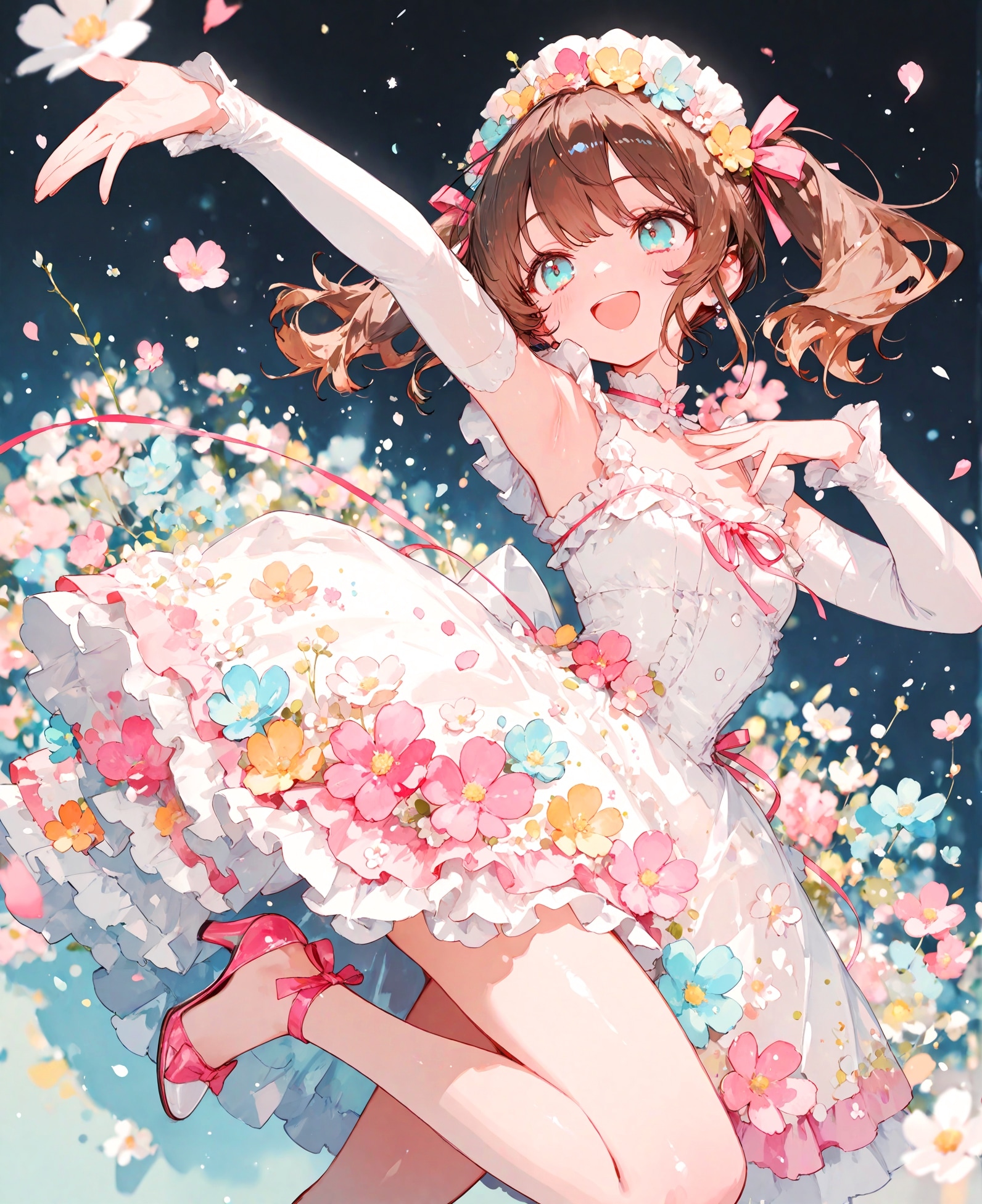 ツインテドレス少女 | の人気AIイラスト・グラビア