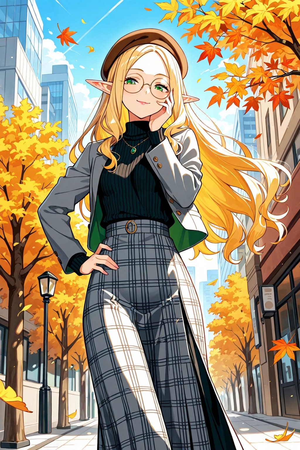 うちの子秋ファッション 2025　うちのエルフさん　その２