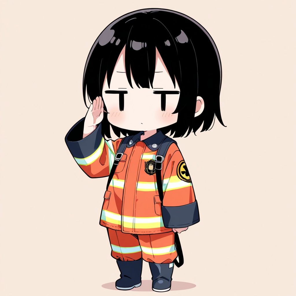 消防士のコスプレをしてみる