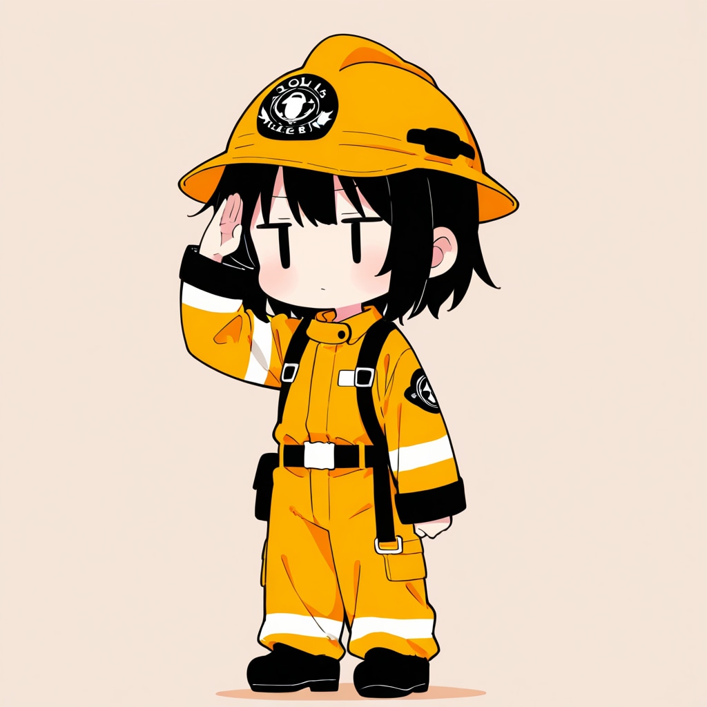 消防士のコスプレをしてみる