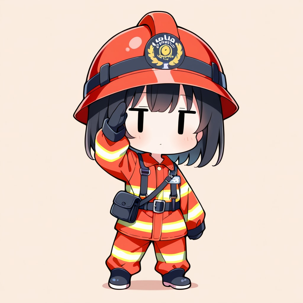 消防士のコスプレをしてみる