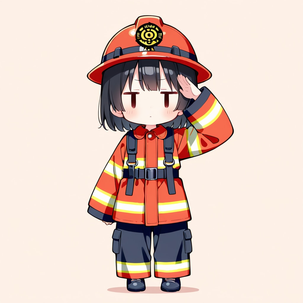 消防士のコスプレをしてみる