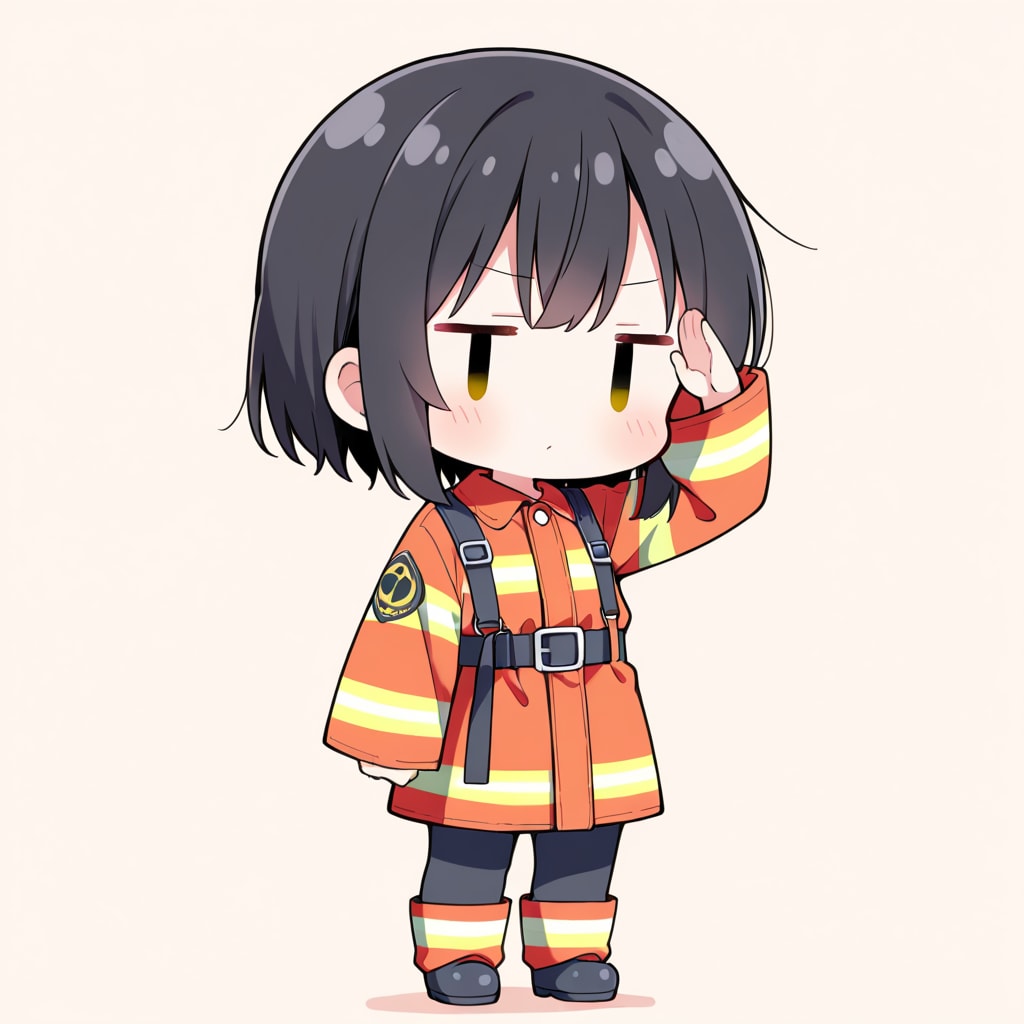 消防士のコスプレをしてみる