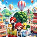 車に乗る赤髪ちゃん 2枚目