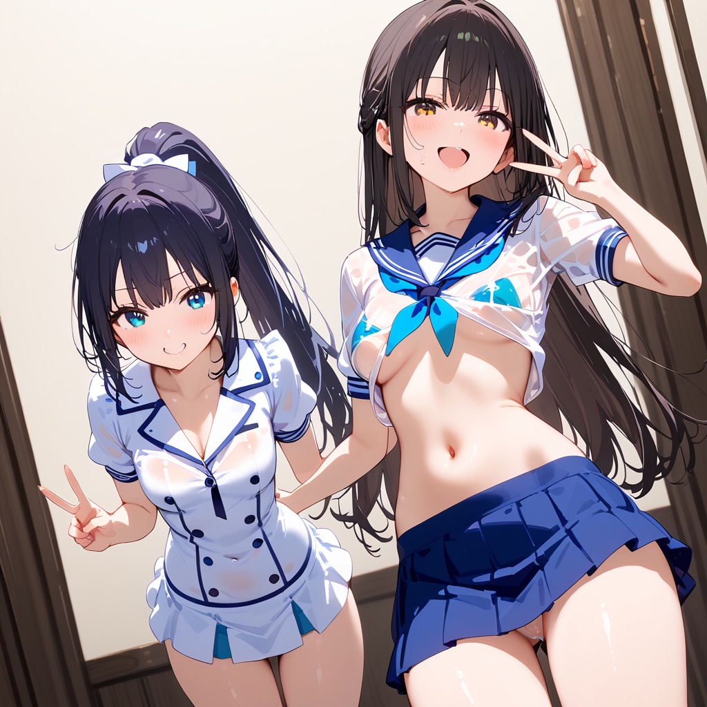 二人でピース