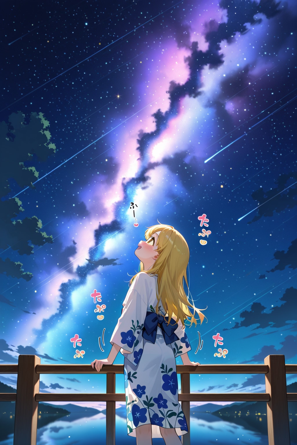 夜空に圧倒されるシトルーナちゃん