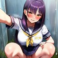 屋上放尿自撮りJK 3枚目