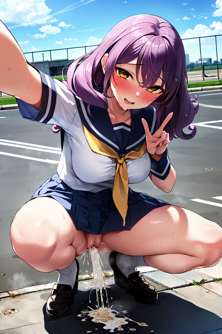 屋上放尿自撮りJK