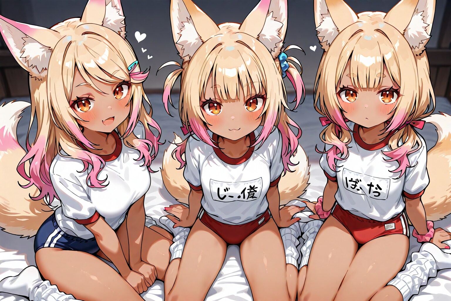 ベッドの上のキツネ