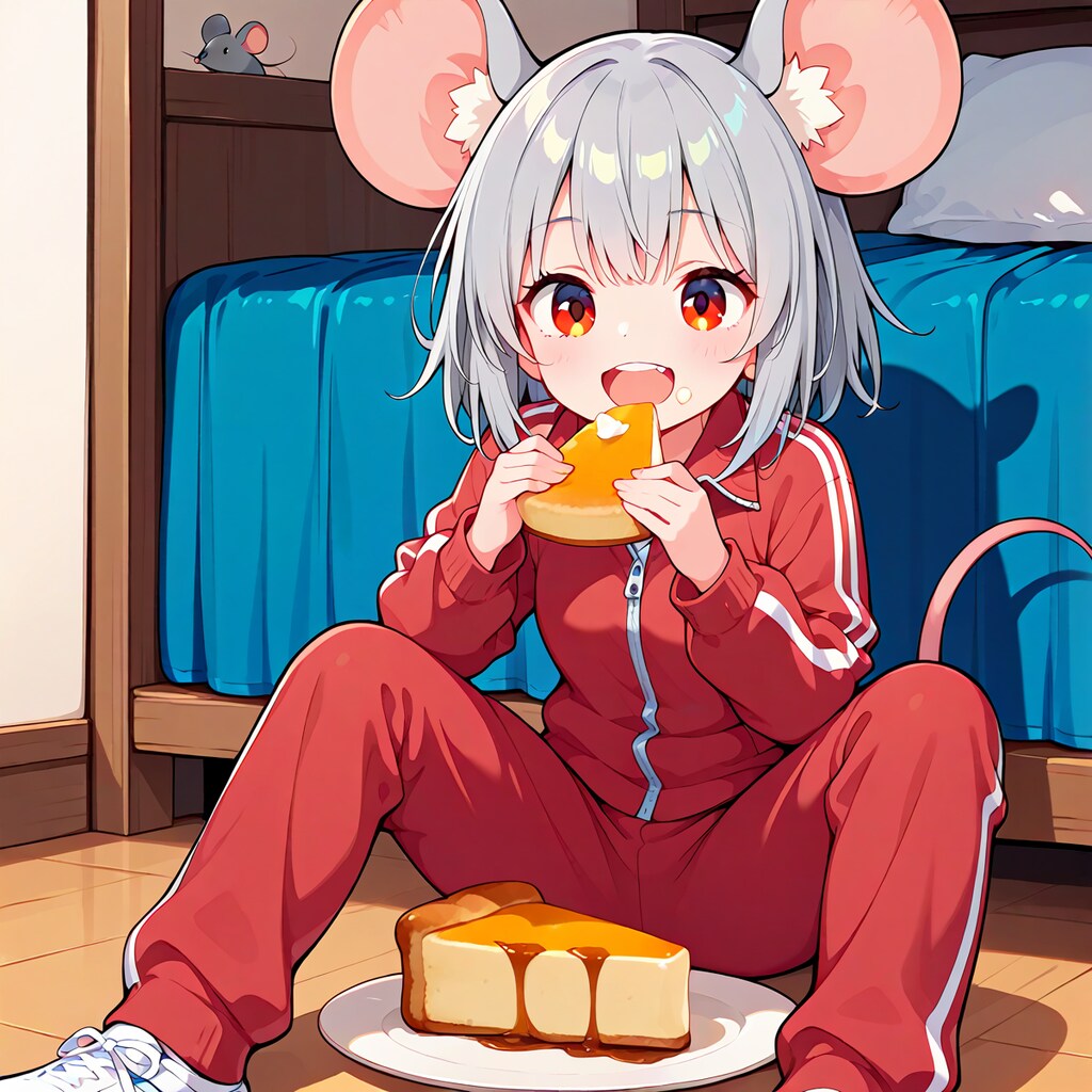 チーズケーキとねずみちゃん