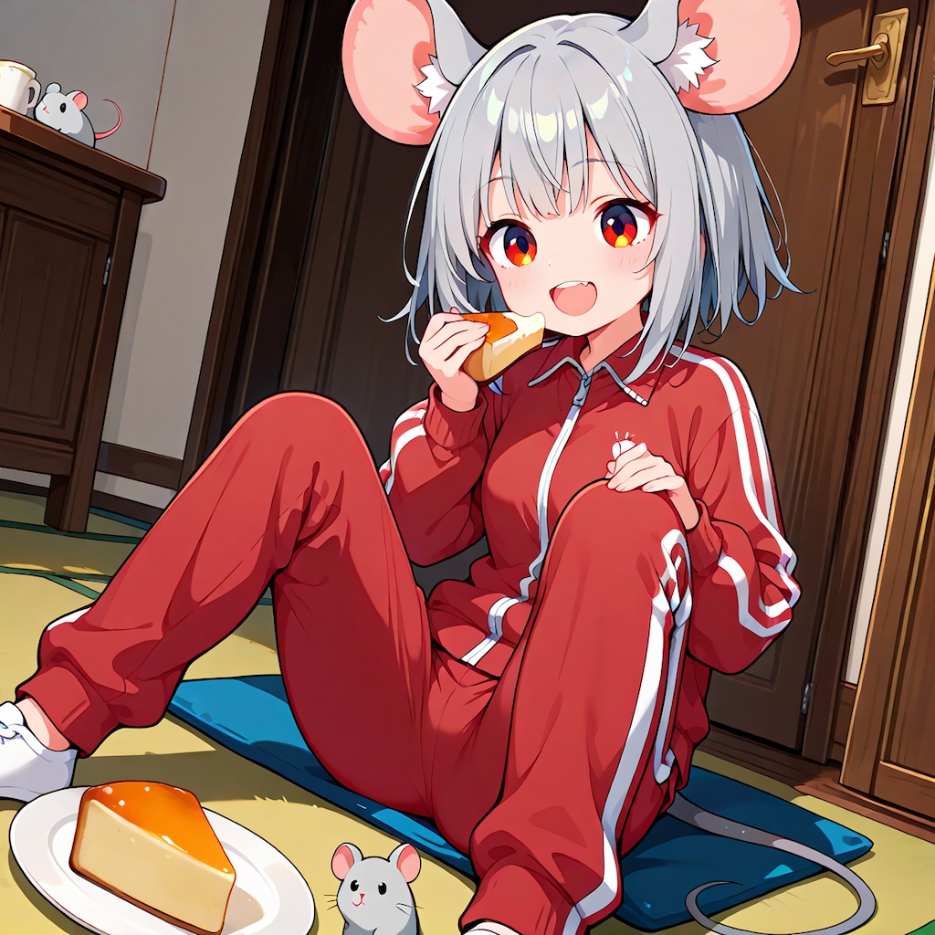 チーズケーキとねずみちゃん